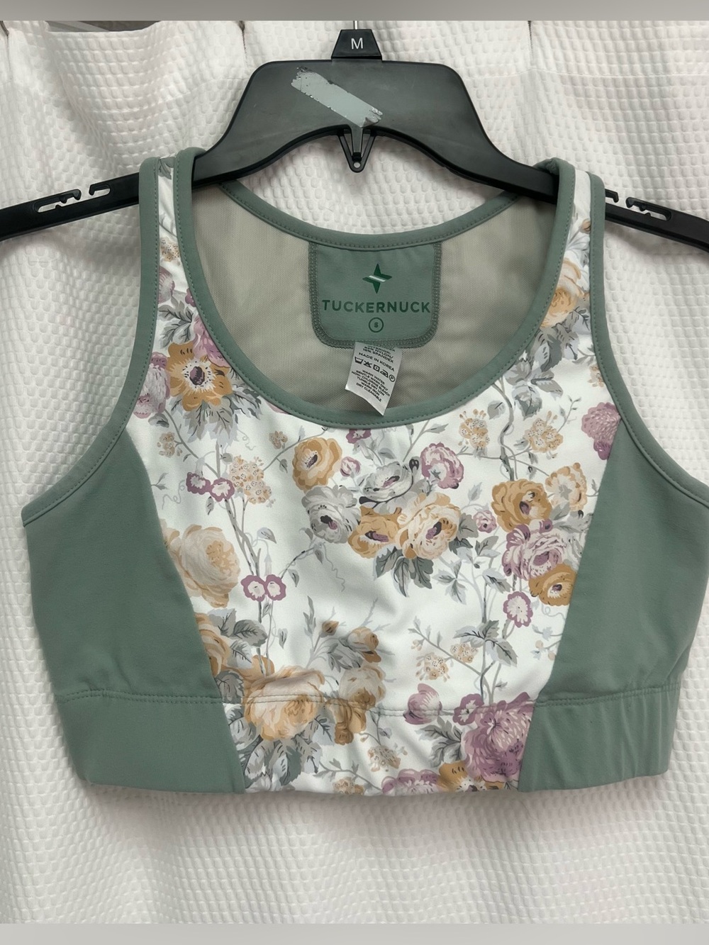 Tuckernuck Sage and Floral Scoop Sports Bralette
